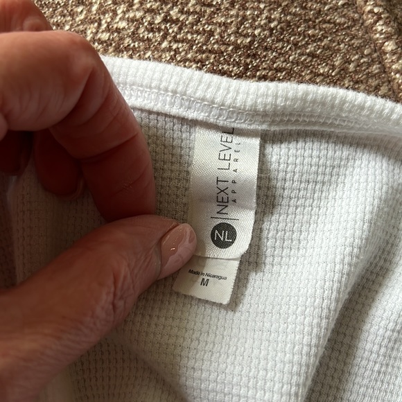 Zeta Tau Alpha ZTA Waffle Weave White Long Sleeve Shirt - Picture 5 of 8